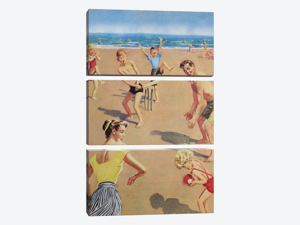 Beach Cricket by Hemingway Design 3-piece Art Print