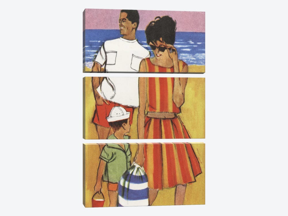 Beach Family by Hemingway Design 3-piece Canvas Art