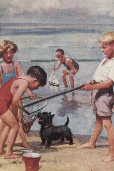 Beach Fishing by Hemingway Design canvas print