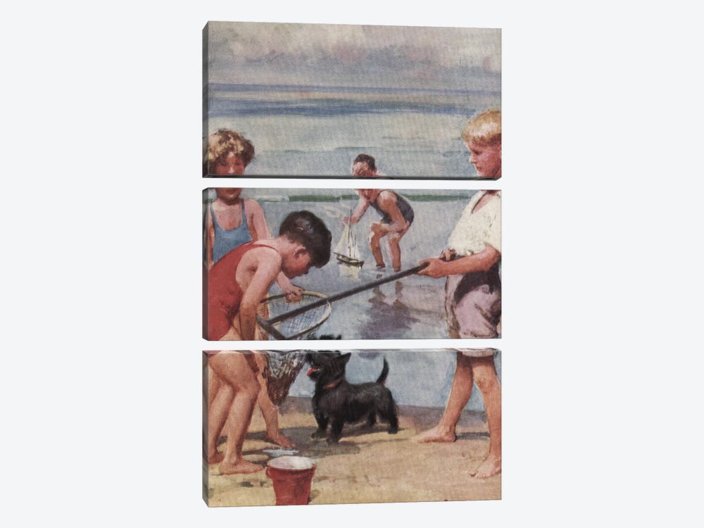 Beach Fishing by Hemingway Design 3-piece Art Print
