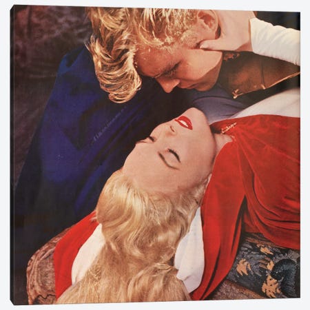 Blonde Kiss Canvas Print #HEM14} by Hemingway Design Canvas Art Print