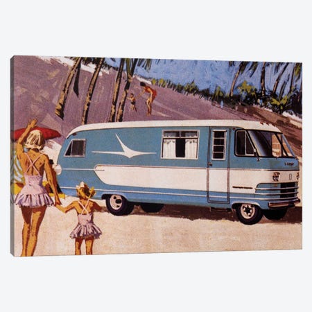Campervan Craving Canvas Print #HEM17} by Hemingway Design Art Print