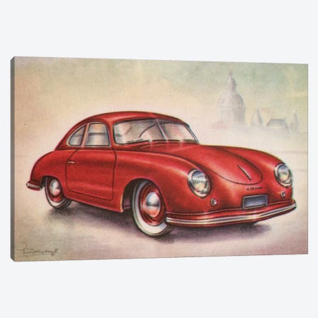 1952 Porsche Canvas Print #HEM1} by Hemingway Design Canvas Artwork