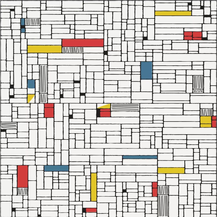 Computer Grid Canvas Art Print by Hemingway Design | iCanvas