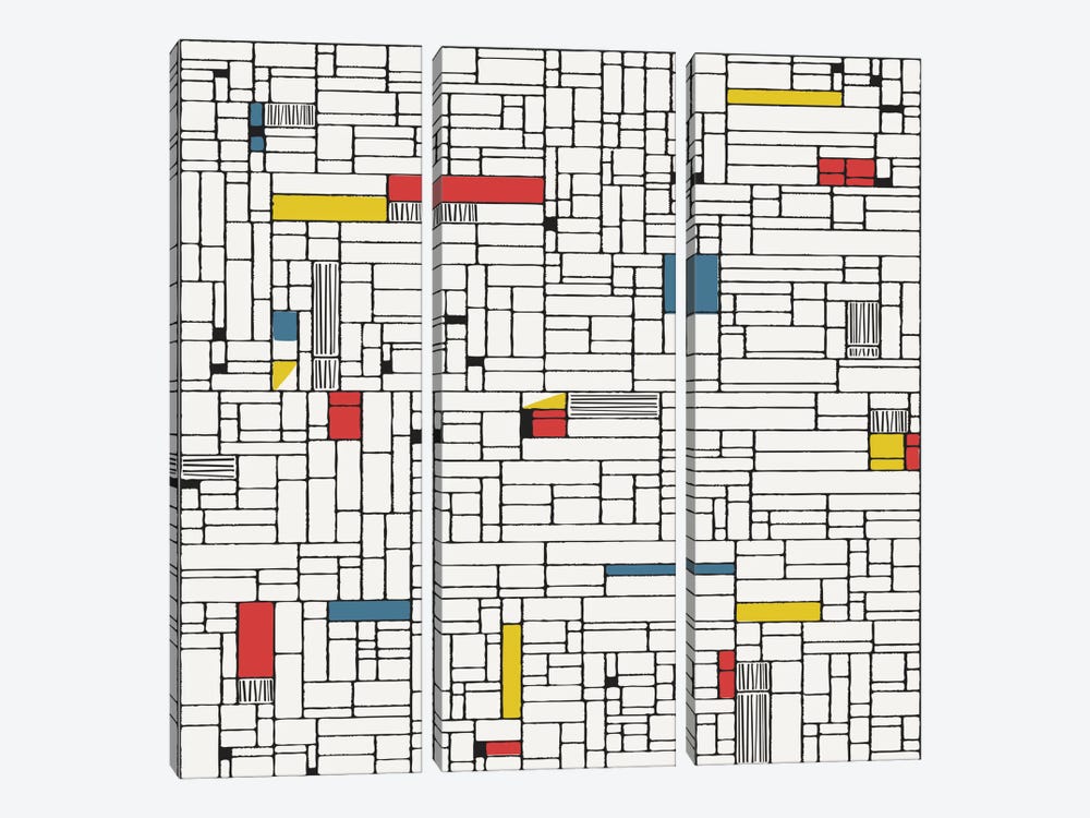 Computer Grid by Hemingway Design 3-piece Canvas Artwork