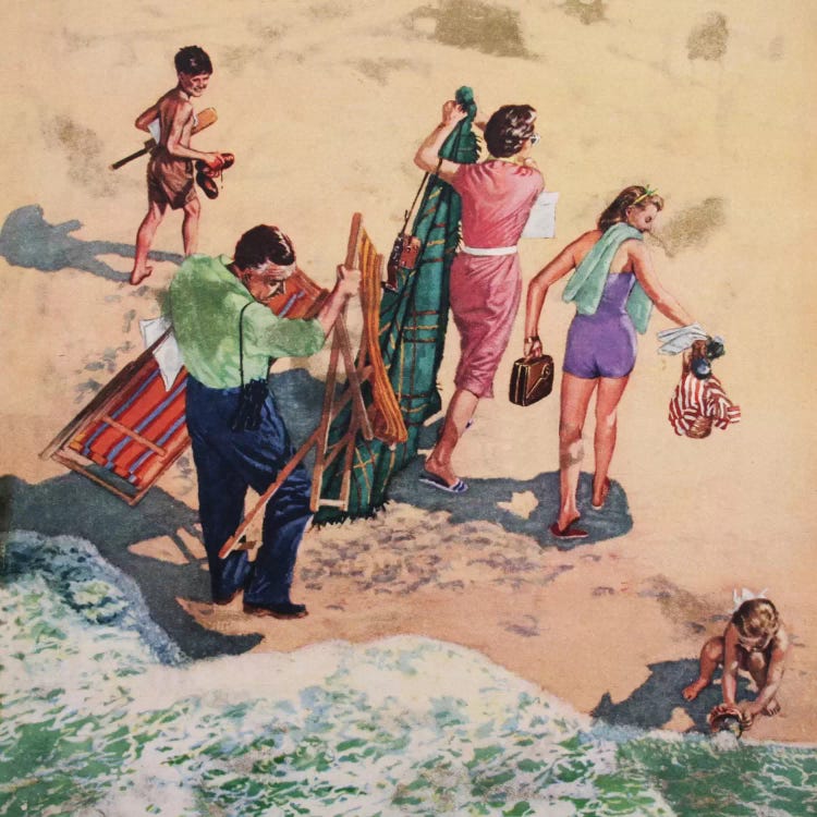 Family At The Seaside by Hemingway Design wall art