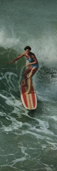 Surfing: Girl Surfing by Hemingway Design