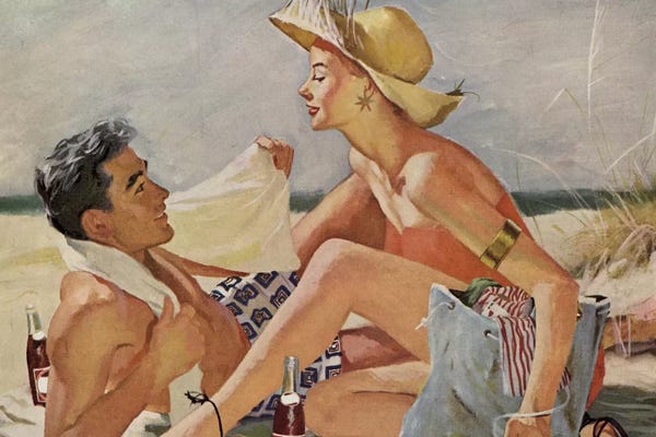 Hemingway Design: Glamourous Beach Couple by Hemingway Design