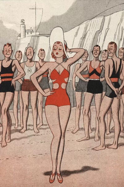 Gifts Inspired by 1989: 30's Beach Lady by Hemingway Design