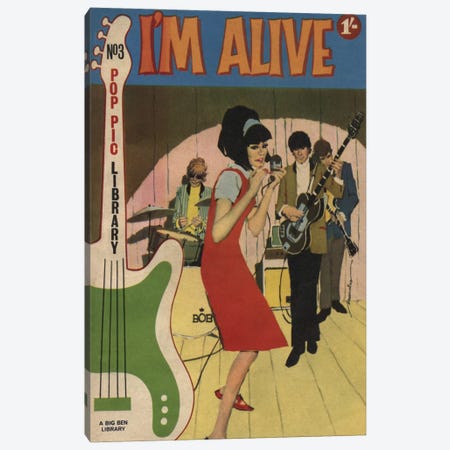 I'm Alive Canvas Print #HEM44} by Hemingway Design Canvas Wall Art