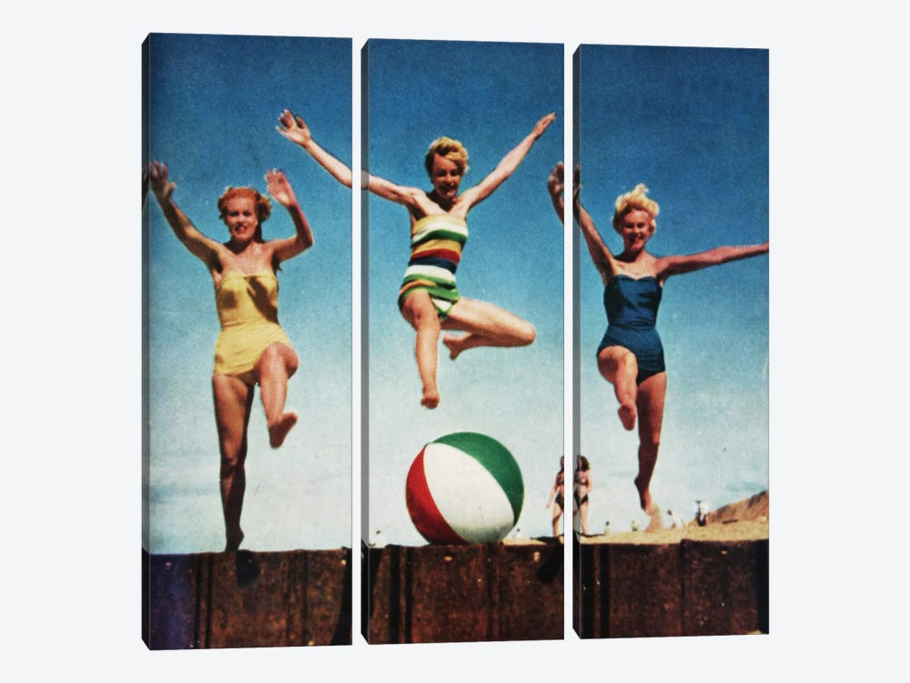 Jumping Girls by Hemingway Design 3-piece Art Print