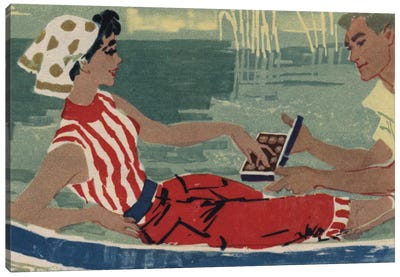 Romantic Gondola Canvas Art Print - Hemingway Design
