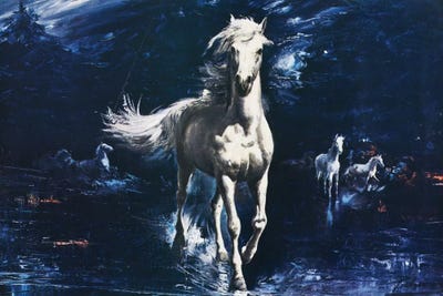 Surf Galloper by Hemingway Design framed canvas print