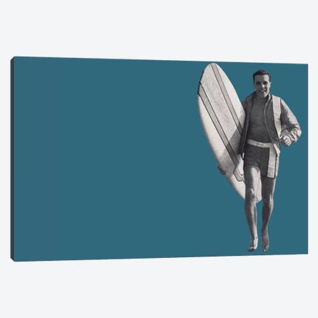 Surfer Dude Canvas Print #HEM78} by Hemingway Design Canvas Artwork