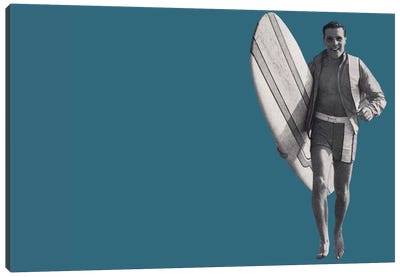 Surfer Dude Canvas Art Print - Hemingway Design