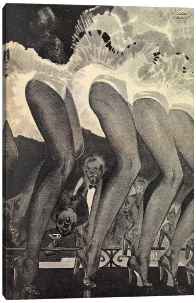 The Legs Of Moulin Rouge Canvas Art Print - Hemingway Design