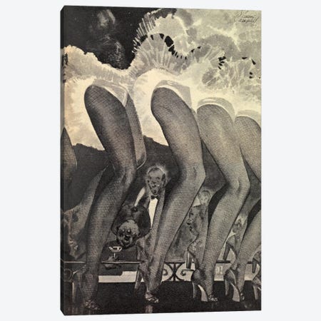The Legs Of Moulin Rouge Canvas Print #HEM81} by Hemingway Design Canvas Art Print