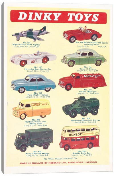 Vintage Vehicles Canvas Art Print - Hemingway Design