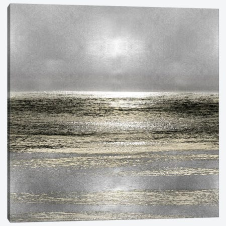 Silver Seascape I Canvas Print #HEW1} by Michelle Matthews Canvas Art Print