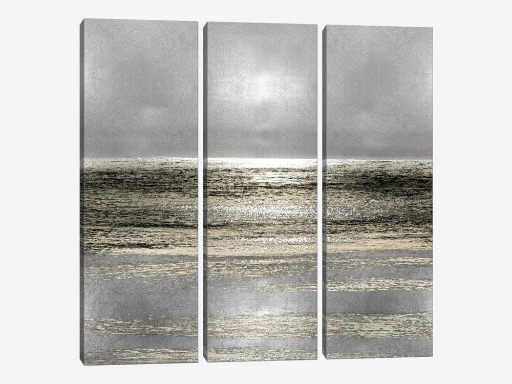 Silver Seascape I by Michelle Matthews 3-piece Canvas Art