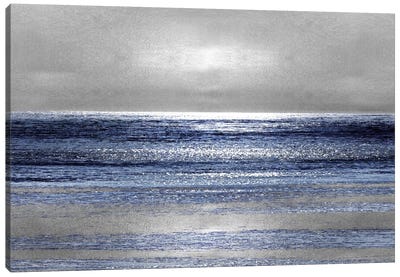 Silver Seascape II Canvas Art Print - Best Selling Scenic Art