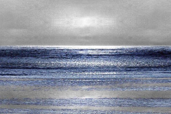 Large Wall Art & Big Canvas Prints: Silver Seascape II by Michelle Matthews