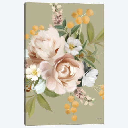 Moody Peonies Canvas Print #HFE119} by House Fenway Canvas Art