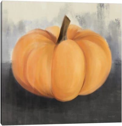 Orange Rustic Pumpkin Canvas Art Print - Food Art