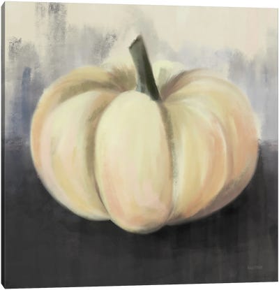 White Rustic Pumpkin Canvas Art Print
