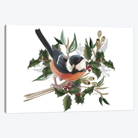 Christmas Songbird I Canvas Print #HFE140} by House Fenway Canvas Art Print