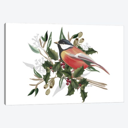 Christmas Songbird II Canvas Print #HFE141} by House Fenway Canvas Art Print