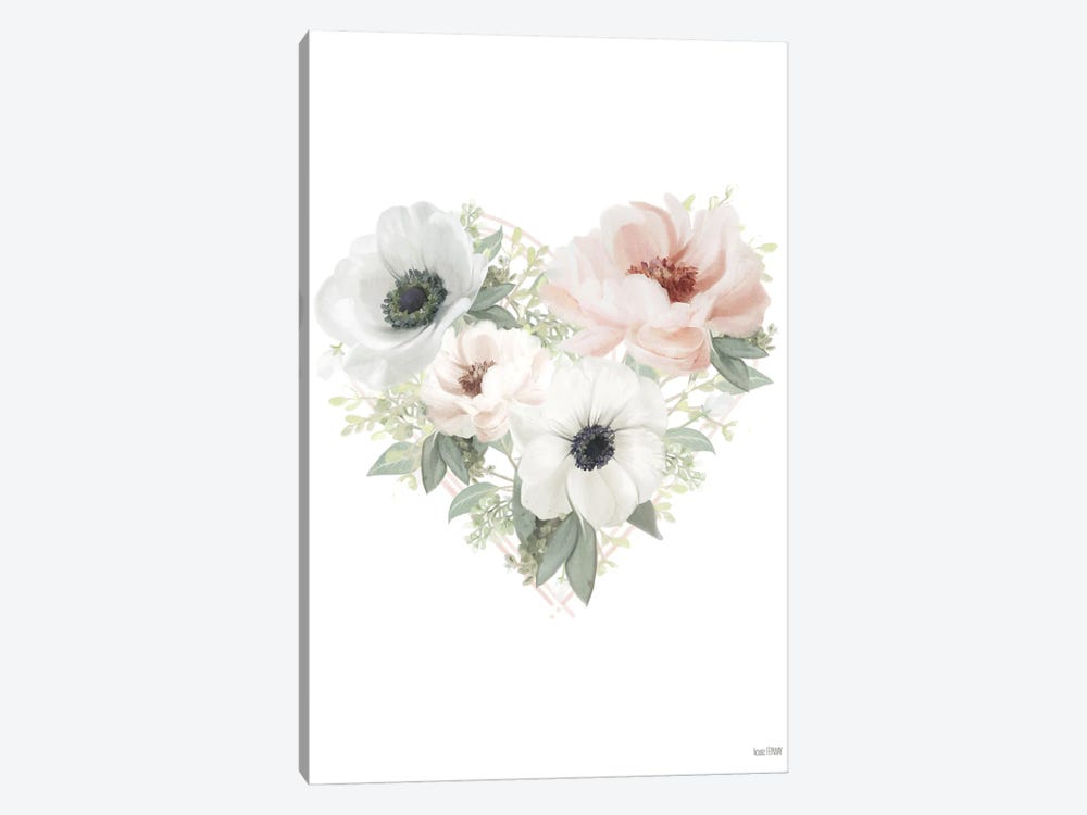 Floral Heart by House Fenway 1-piece Canvas Wall Art