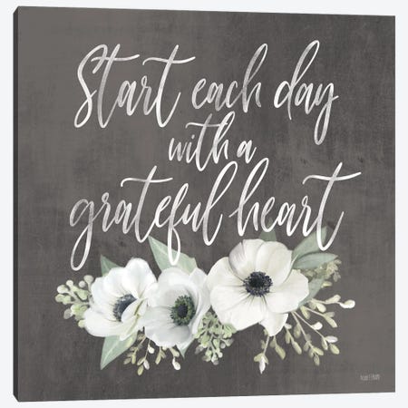 Grateful Heart Canvas Print #HFE146} by House Fenway Canvas Artwork