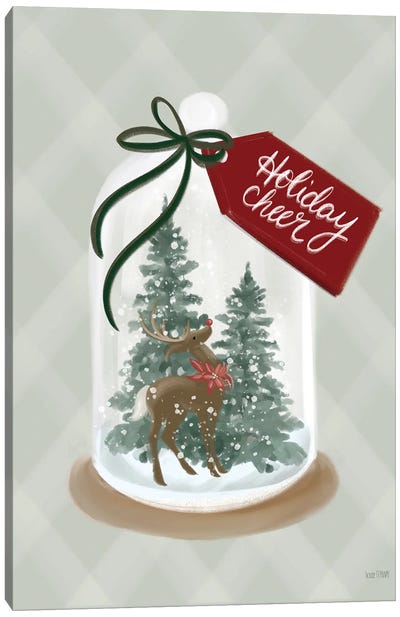 Holiday Cheer Snow Globe Canvas Art Print - House Fenway