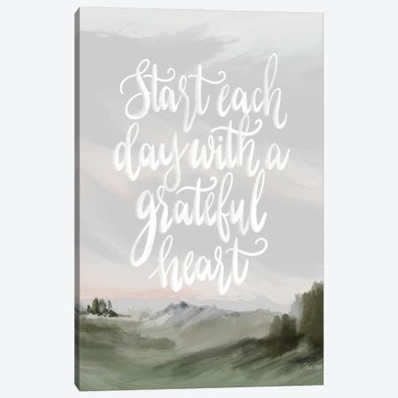 Start Each Day Canvas Print #HFE179} by House Fenway Canvas Art