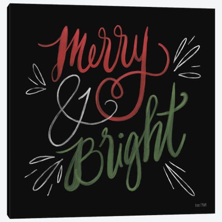 Merry & Bright Canvas Print #HFE189} by House Fenway Canvas Print