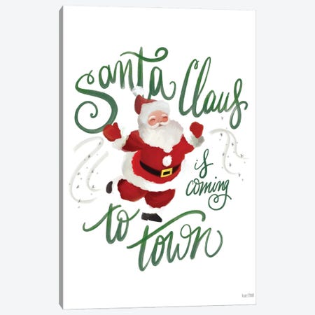 Santa Is Coming To Town Canvas Print #HFE193} by House Fenway Canvas Artwork