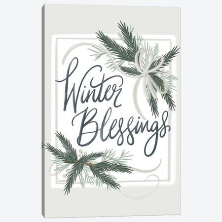 Winter Blessings Canvas Print #HFE198} by House Fenway Canvas Artwork