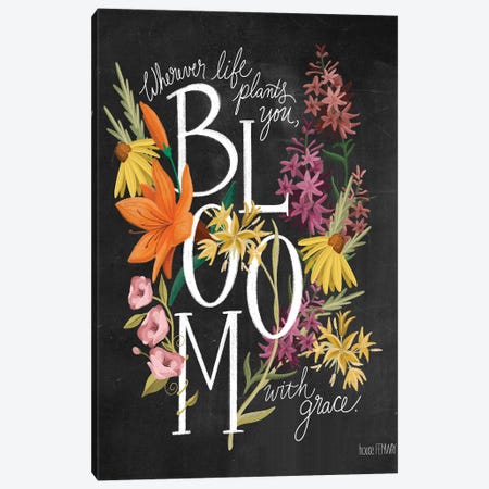 Bloom With Grace Canvas Print #HFE1} by House Fenway Canvas Art Print