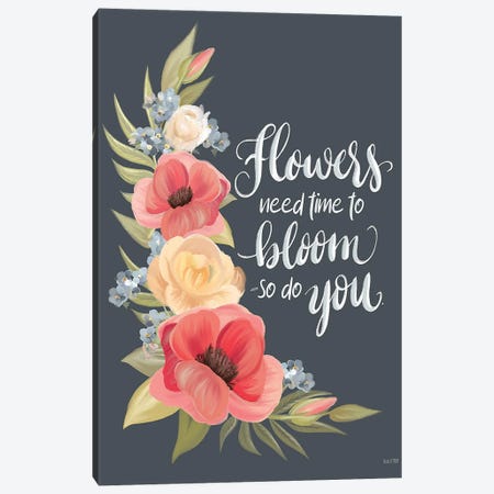 Need Time to Bloom Canvas Print #HFE203} by House Fenway Canvas Wall Art
