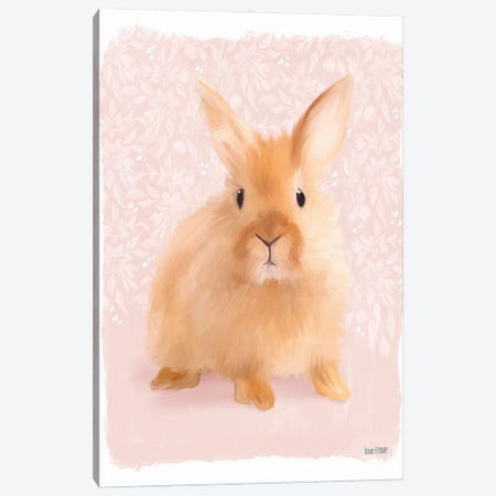 Spring Bunny Canvas Print #HFE207} by House Fenway Art Print