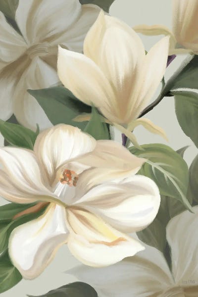 Modern Farmhouse Bedroom: Magnolia Blossoms I by House Fenway