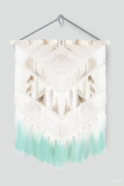 Aqua Bohemian Macrame by House Fenway canvas print