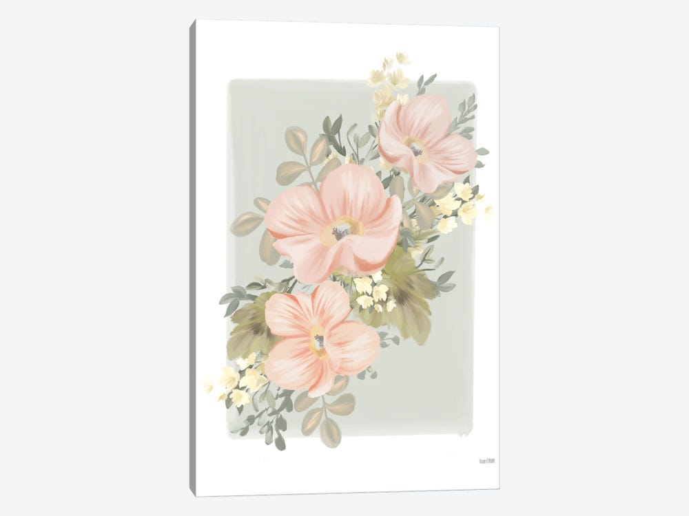 Pink Poppy Sprig by House Fenway 1-piece Canvas Print