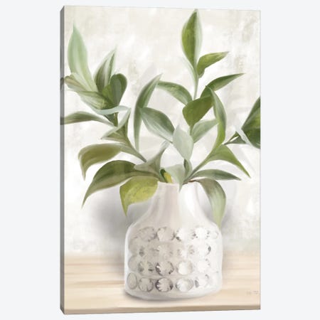 Ivory Ficus Stems Canvas Print #HFE251} by House Fenway Art Print