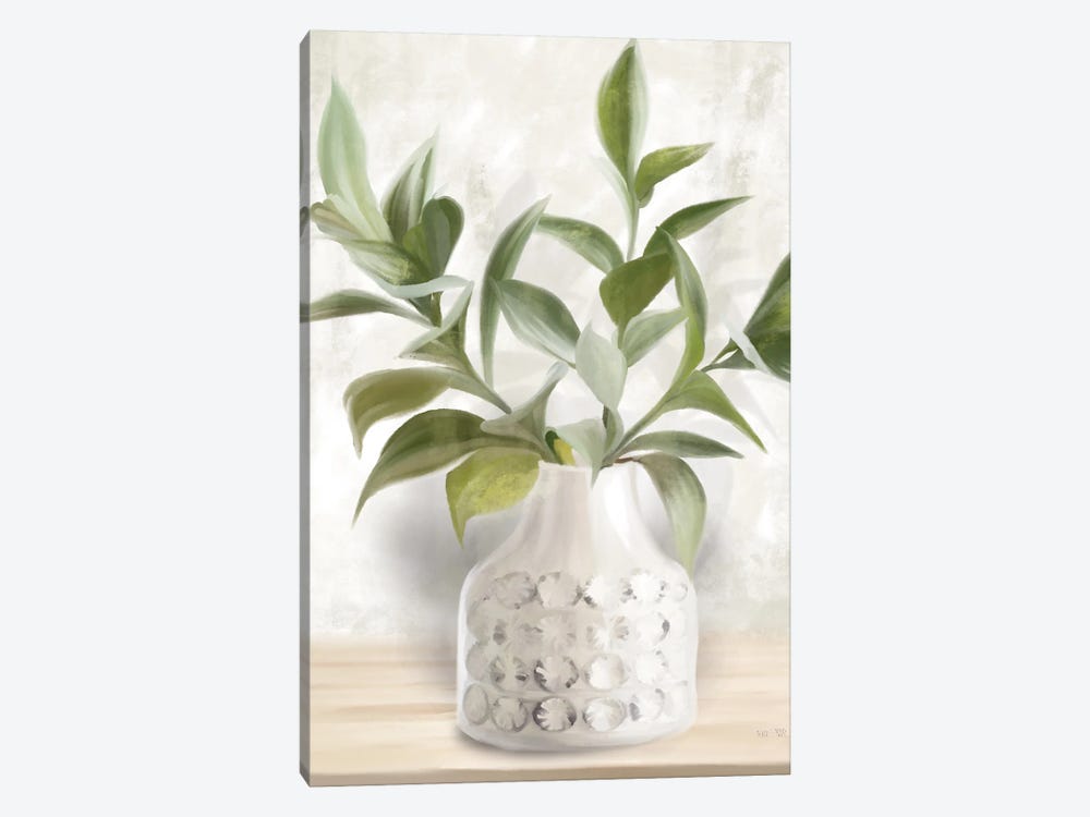 Ivory Ficus Stems by House Fenway 1-piece Canvas Art