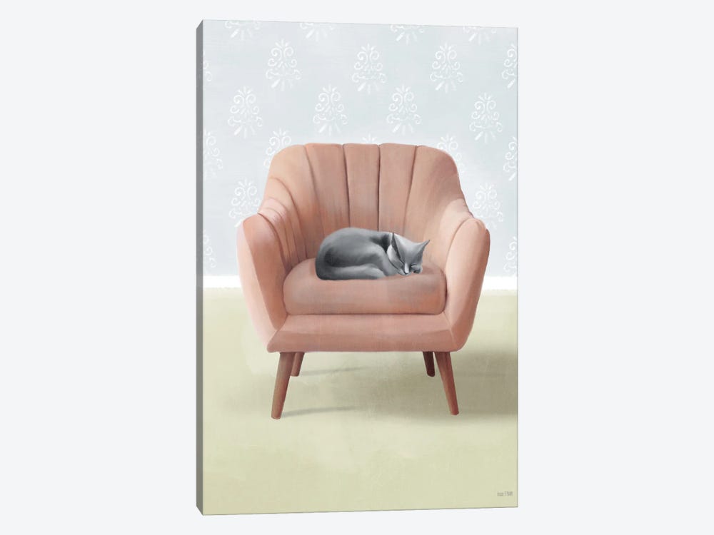 Nap Time Gray Cat by House Fenway 1-piece Canvas Art Print