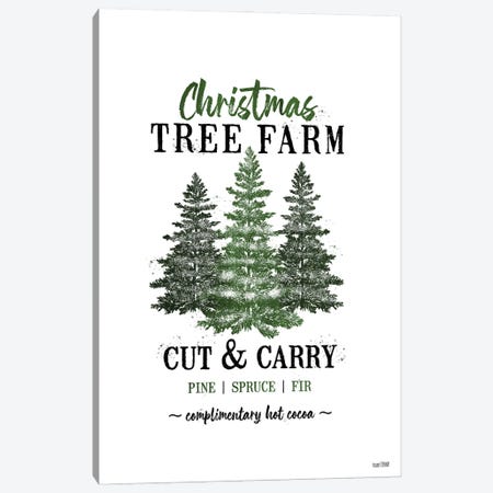 Christmas Tree Farm Canvas Print #HFE40} by House Fenway Art Print