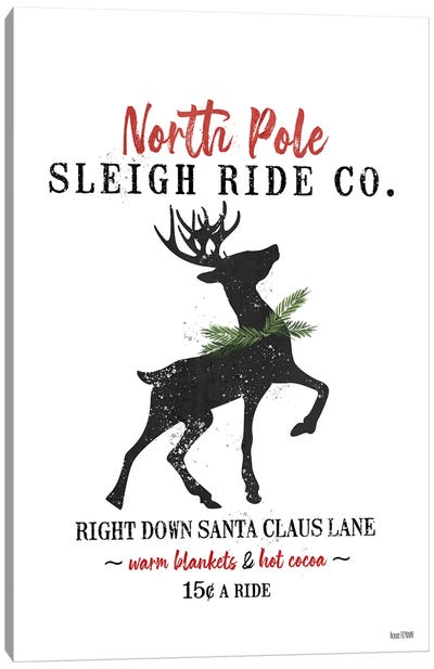 Sleigh Rides Canvas Art Print - Holiday Décor