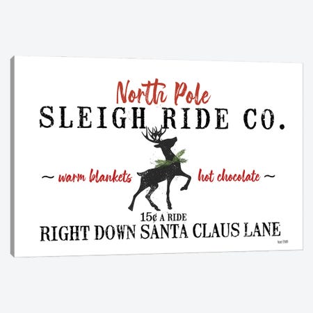 Sleigh Rides Canvas Print #HFE46} by House Fenway Canvas Wall Art